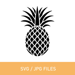 Obraz premium Pineapple logo silhouette vector illustration