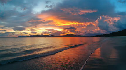 Obraz premium Sunset on the beach