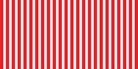 Vector seamless vertical stripes pattern, red and white. Simple background