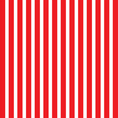 Vertical red and white stripes background. Seamless and repeating pattern. Editable template. Vector illustration.