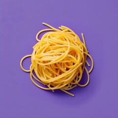 Exquisite Pasta Photograph on a Vibrant Purple Background