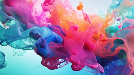 Abstract iridescent watercolor splash