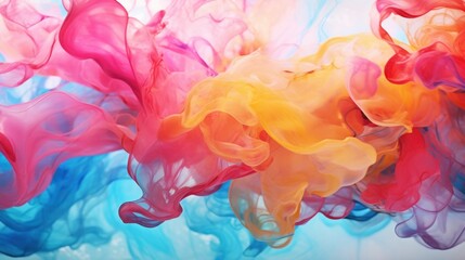 Abstract iridescent watercolor splash