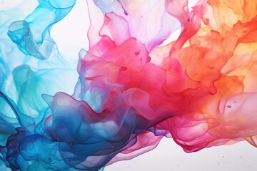 Abstract iridescent watercolor splash