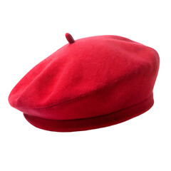 Red tam cap