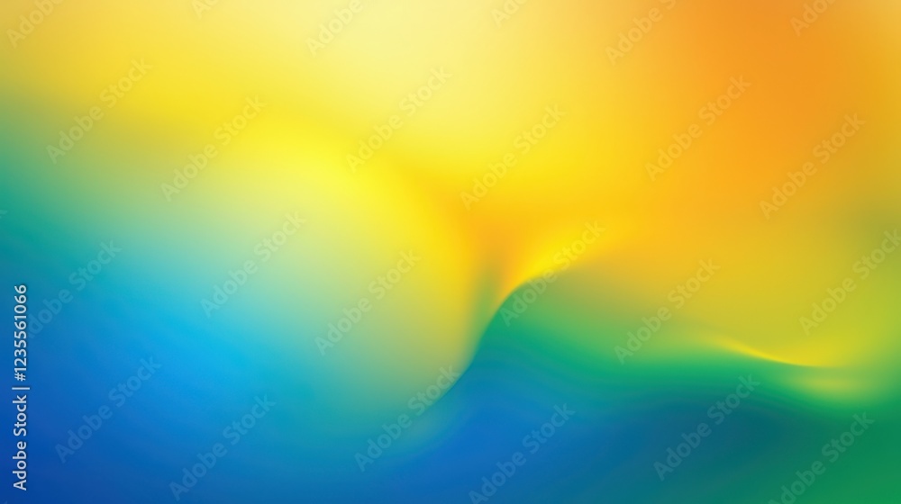 Aufkleber subtle gradient abstract background with muted tones of yellow, blue, and green, creating serene and