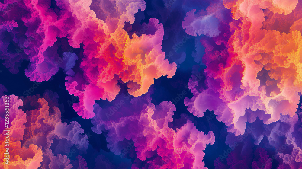 Poster innovative abstract design showcasing intricate patterns in vibrant colors and textures. generative 