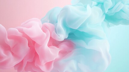 Fototapeta premium Dreamy Cotton Candy Gradient Merging into Soft Pastel Bubble