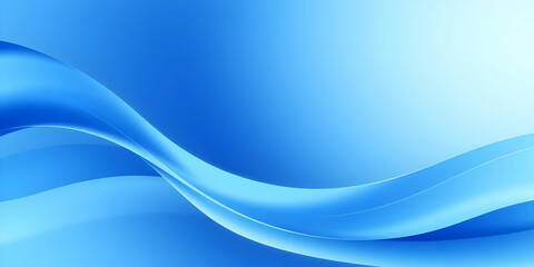 Fototapeta premium Abstract blue waves, fluid dynamic curves, light cyan highlights, smooth gradients, aquatic theme, digital art, soft flowing lines, underwater ambiance, tranquil atmosphere, ethereal background, minim