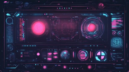 Holographic interface displaying genetic modification process top view technology tone Colored pastel.