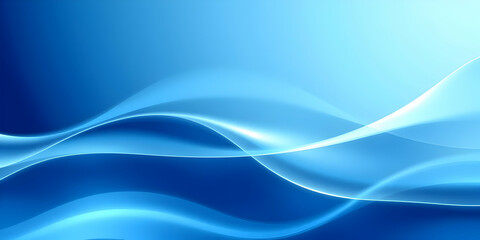 Abstract blue waves, fluid dynamic curves, light cyan highlights, smooth gradients, aquatic theme, digital art, soft flowing lines, underwater ambiance, tranquil atmosphere, ethereal background, minim