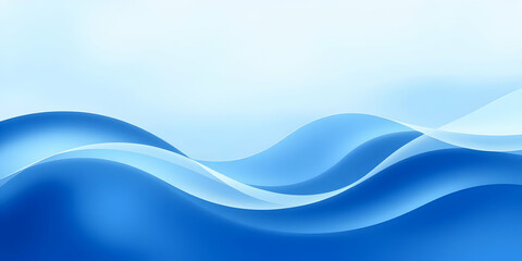 Abstract blue waves, fluid dynamic curves, light cyan highlights, smooth gradients, aquatic theme, digital art, soft flowing lines, underwater ambiance, tranquil atmosphere, ethereal background, minim