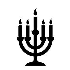 Menorah Candle Holder for Hanukkah Celebration vector