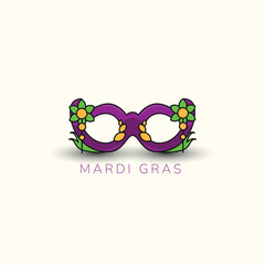 hand drawn mask illustration carnival. mask illustration for mardi gras carnival