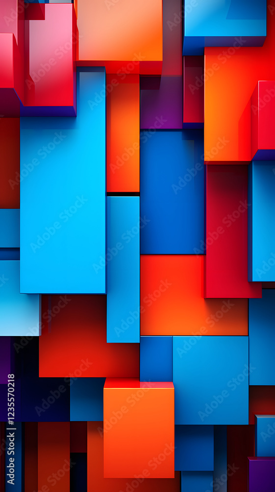 Poster digital colorful abstract geometric pattern texture graphic poster background