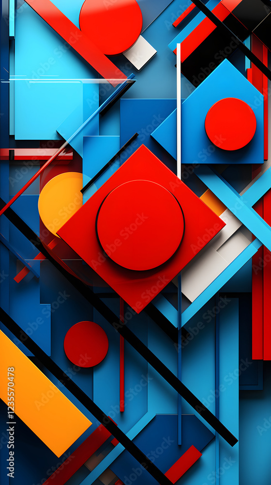 Poster digital colorful abstract geometric pattern texture graphic poster background