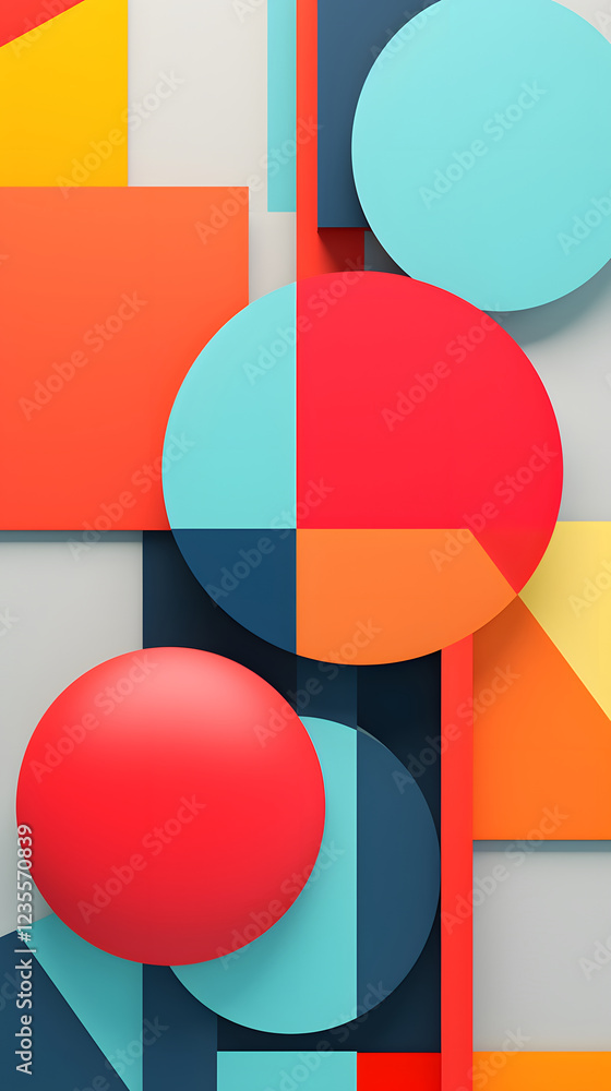 Poster digital colorful abstract geometric pattern texture graphic poster background