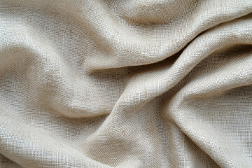 Fototapeta premium a close-up of a soft, woven fabric texture in neutral tones wallpaper background , conveying warmth and comfort suitable for lifestyle branding.