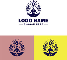 Fototapeta premium Spiritual Healing icon Energy healing Holistic healing Alternative therapy flat logo sign symbol editable vector