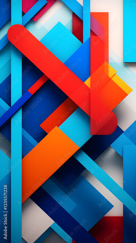Poster digital colorful abstract geometric pattern texture graphic poster background