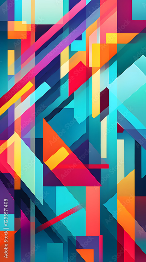 Poster digital colorful abstract geometric pattern texture graphic poster background
