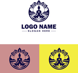 Spiritual Healing icon Energy healing Holistic healing Alternative therapy flat logo sign symbol editable vector