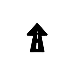 Fototapeta premium Road Arrow Sign Pointing Upward Direction Indicator