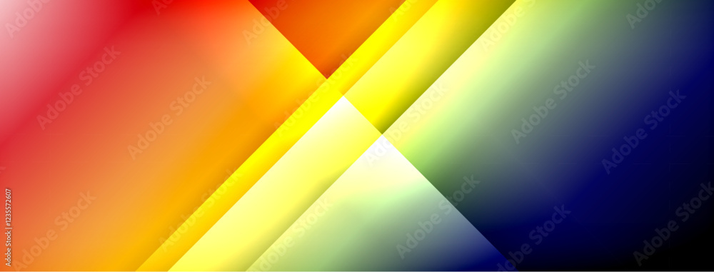 Poster colorful gradient with lines made of shadow and light. creative background