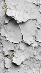 Obraz premium Close Up of Peeling Gray and White Wall Texture