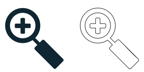 medical research icon vector, scientific studies, healthcare innovation, and laboratory analysis hospitals, clinics, doctors, scientists, and biotechnology pictogram symbol ui and ux design