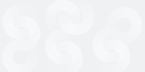 Abstract white glowing geometric lines on gray background. Modern shiny blue circle lines pattern. Futuristic technology concept. Suit for cover, poster, banner, brochure, header, website