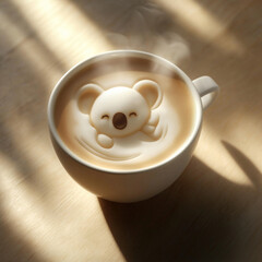Adorable Foam Art Coffee