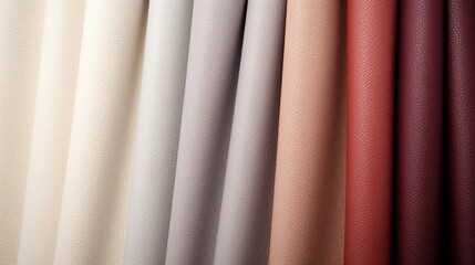 Fototapeta premium Leather Fabric Color Palettes Textured Pattern Textile Business Fashion Design Template for Presentation Slides 16:9