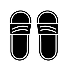 Hotel room slipper icon