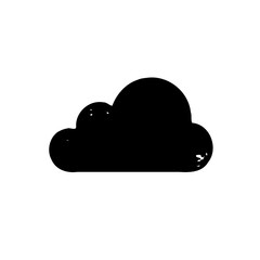 Obraz premium Black cloud vector icon isolated on white background