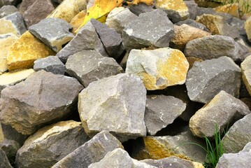 pile of rock boulders for construction