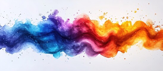 Obraz premium Vibrant Watercolor Flow with Splashing Colors