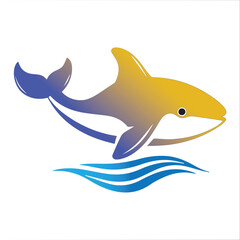 Illustration of a isolated whale