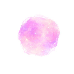 丸型の水彩飛沫_紫×ピンク