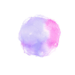 丸型の水彩飛沫_紫×ピンク