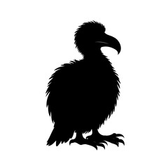 Dodo bird black silhouette extinct species design © LgsDesign