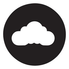 Illustration of silhouette of a isolated cloud computing