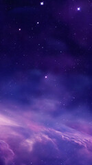 Fototapeta premium Digital purple night sky shooting stars abstract art design graphic poster background