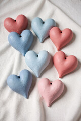 Fototapeta premium Delightful pastel heart ornaments for a heartfelt Valentine