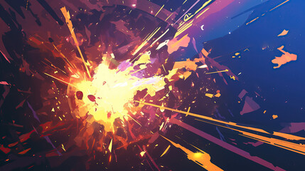 explosion of sparks