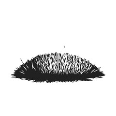 Isolated Grass Silhouette Element Graphic Design