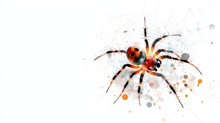 Obraz premium Colorful Spider with Abstract Background Design