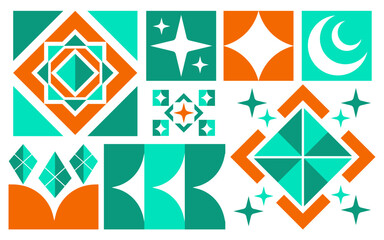 Collection islamic pattern symbol vector