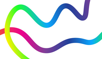 Curve Shape Color Lines. Abstract Background with Wavy Line and Gradient. Vector Pattern with Squiggle Spiral Ribbon