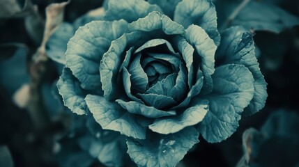 Obraz premium Close-up of a teal rose.